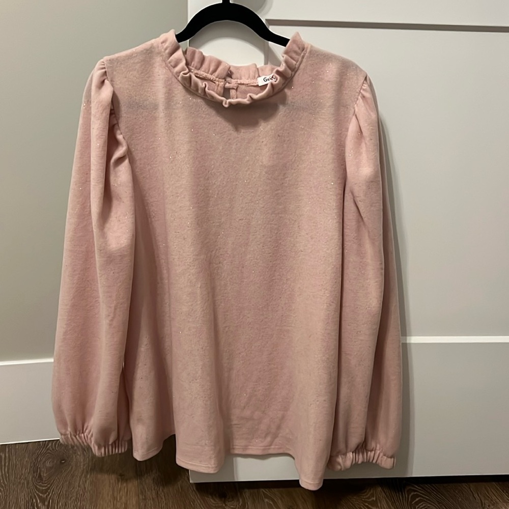 Pink Ruffled Women's Top